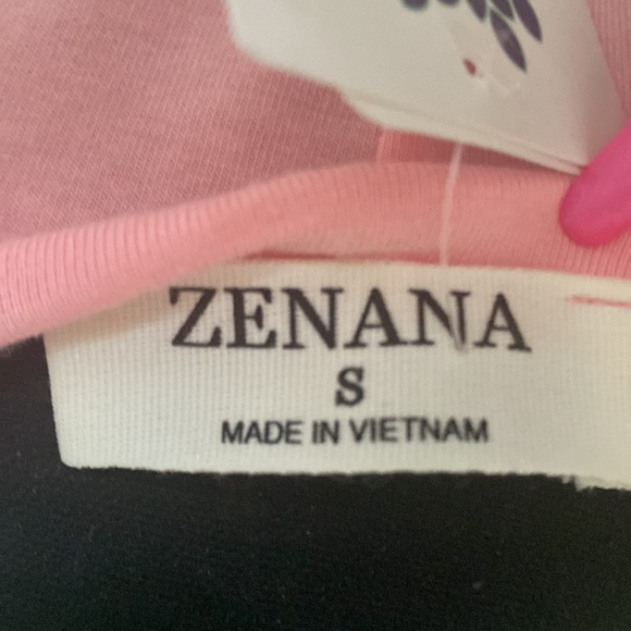 Zenana Pink Short Sleeve Shirt With Rose Lace Sleeves - Picture 15 of 16